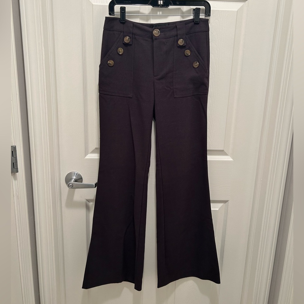 Corey Lynn Carter charcoal grey wide leg dress pants Anthropologie size 2